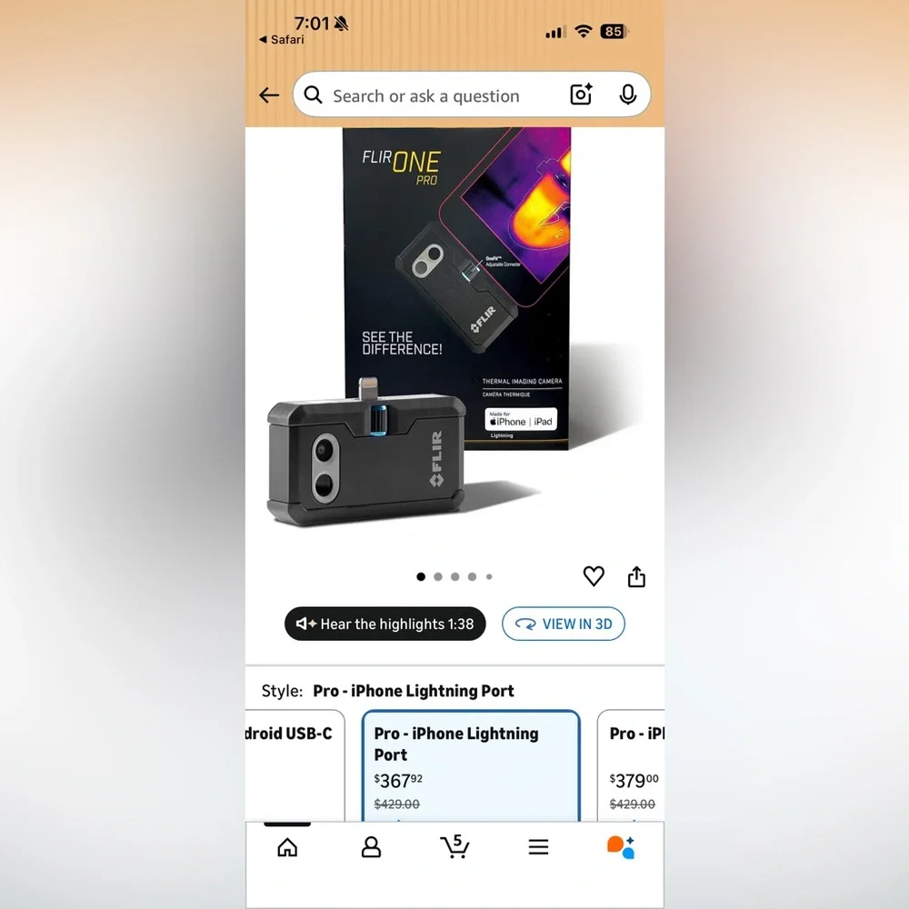 Flir One Pro - Thermal Imaging Camera for iOS Smartphones